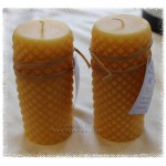 Pure Beeswax Diamond Pillar - made in Creston BC